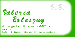 valeria boleszny business card